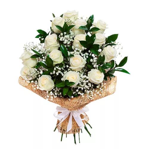 Beautiful Bunch Of White Roses
