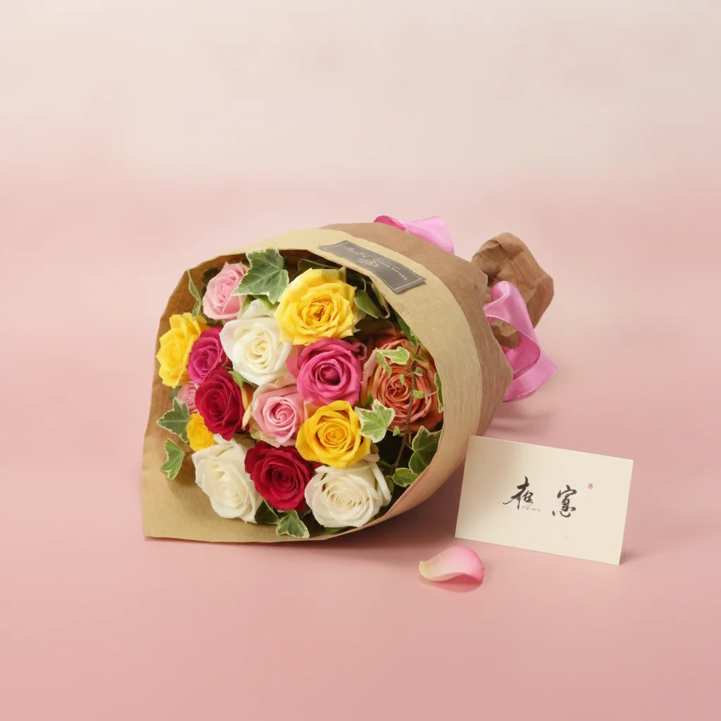 Exquisite Bunch Of Mixed Roses