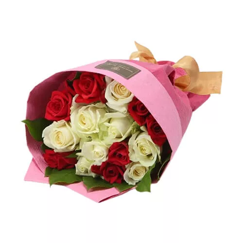 Red & White Rose Clutch