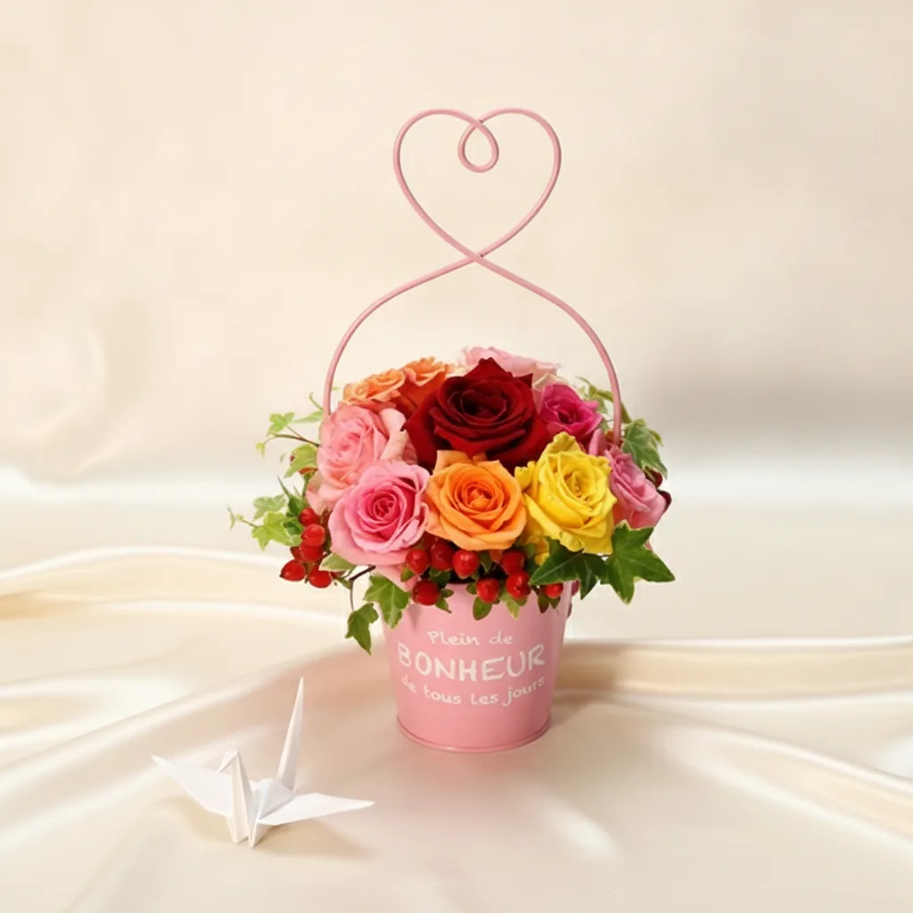 Petite Mixed Rose Pot Arrangement