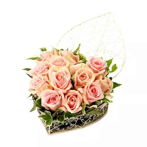 Graceful Pink Heart Arrangement