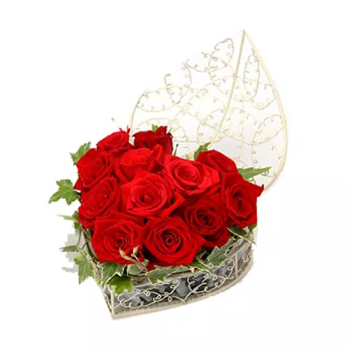Charming Heart Shaped Rose Arrangement