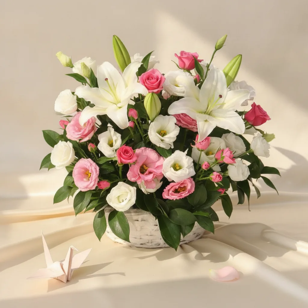 Radiant White & Pink Blooms