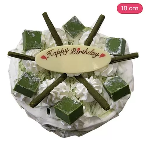 Cake with Matcha Raw Chocolate