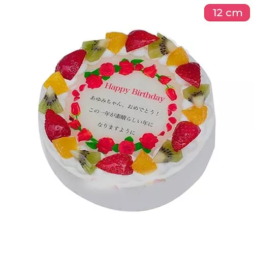 Fruit And Flower-Decorated Cake