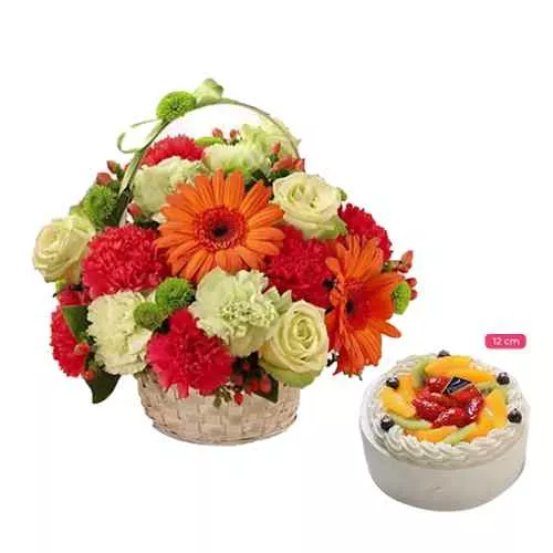 Seasonal Flowers And Luxurious Cake
