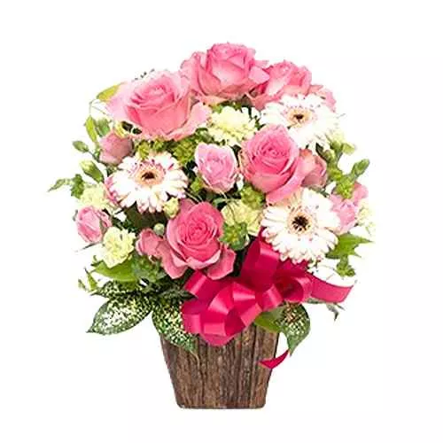 Radiant Roses And Gerberas Arrangement