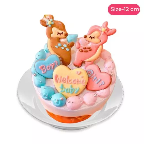 Tiny Delight Gender Reveal Cake