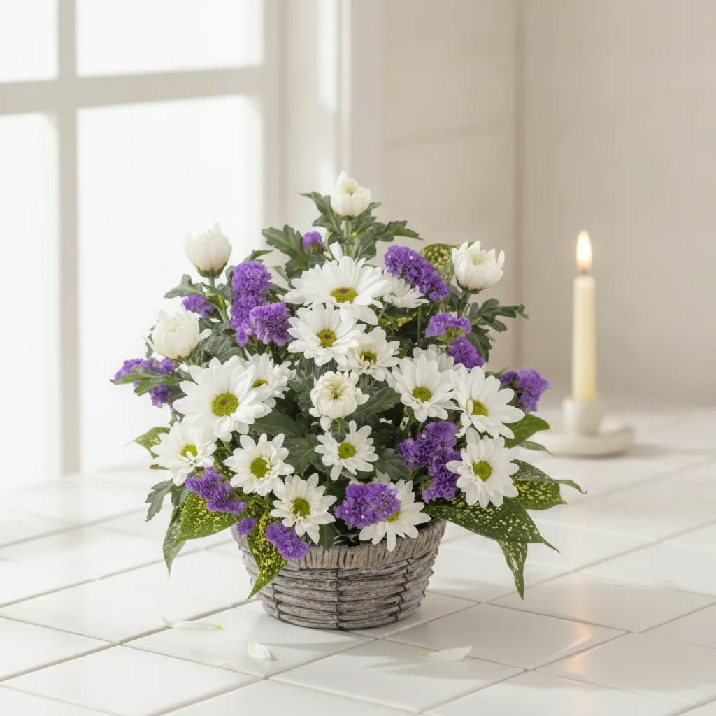 Tranquil Offering of Flowers