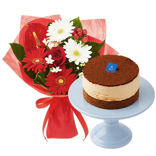 Charming Radiance Bouquet & Cake