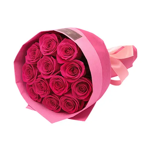 Charming Pink Roses Bouquet Surprise