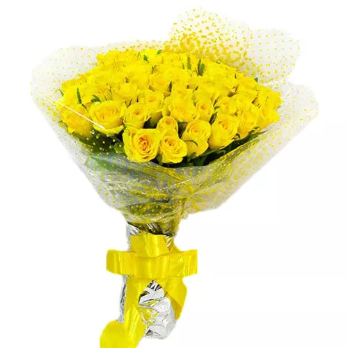 Serene 50 Yellow Roses Bunch