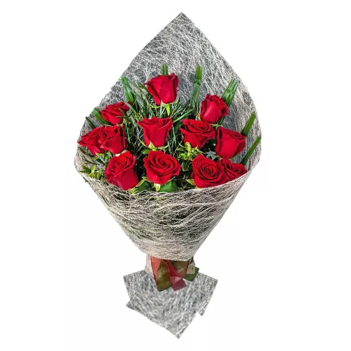 Eternal Elegance: A Dozen Red Roses Bouquet